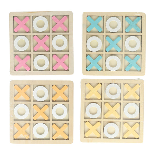 Houten boter, kaas en eieren spel - 14x14cm