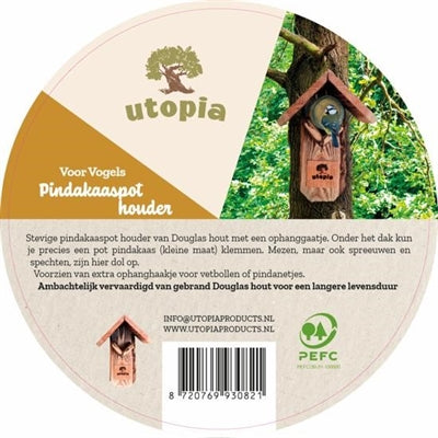 Afbeelding laden in galerijviewer, Utopia Pindakaaspothouder gebrand douglas hout
