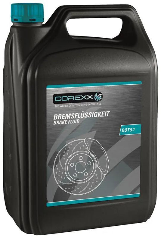 Corexx bremsflüssigkeit dot 5.1 brake fluid dot5.1 5ltr. can