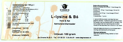 Afbeelding laden in galerijviewer, De groene os L-lysine b6 hond kat
