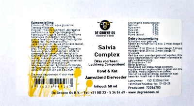 Afbeelding laden in galerijviewer, De groene os Salvia complex hond kat
