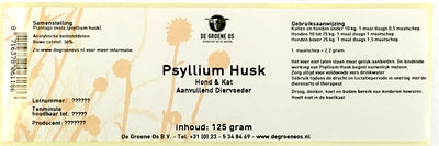 Afbeelding laden in galerijviewer, De groene os Psyllium husk hond kat
