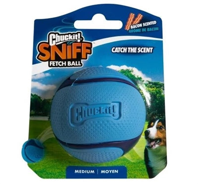 Afbeelding laden in galerijviewer, Chuckit Sniff fetch bal bacon geur blauw
