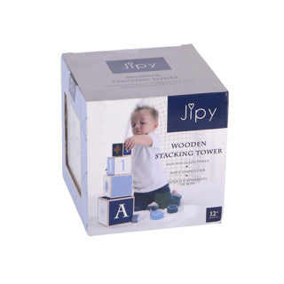 Afbeelding laden in galerijviewer, Jipy stapeltoren hout blauw
