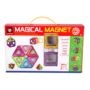 Science magnetische tegels diverse vormen 20 delig 6,5 cm | 2 stuks
