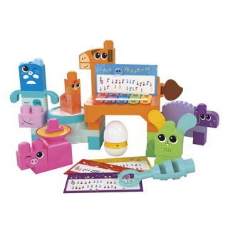 Afbeelding laden in galerijviewer, Mattel mega bloks muzikale dieren band 40 delig
