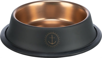 Afbeelding laden in galerijviewer, Trixie be nordic voer waterbak rvs rubber zwart brons
