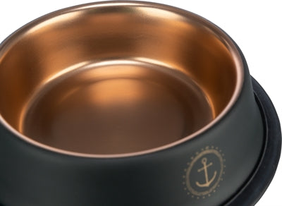 Afbeelding laden in galerijviewer, Trixie be nordic voer waterbak rvs rubber zwart brons
