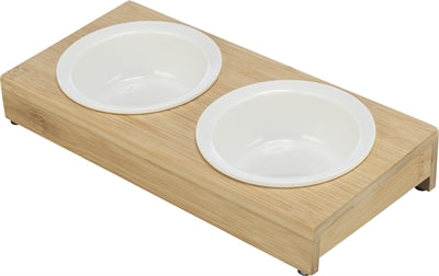 Afbeelding laden in galerijviewer, Trixie Voerbak waterbak-set keramiek bamboe
