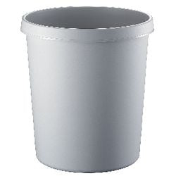 Prullenbak helit 30l lichtgrijs