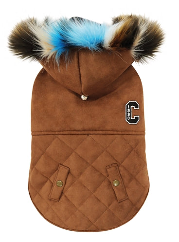Afbeelding laden in galerijviewer, Croci Hondenjas shearling gevoerd bruin
