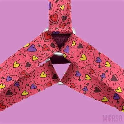 Afbeelding laden in galerijviewer, Morso hondentuig h-tuig gerecycled pink think roze
