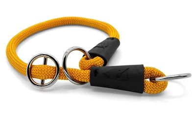 Afbeelding laden in galerijviewer, Morso half slip halsband hond regular rope gerecycled gold goud
