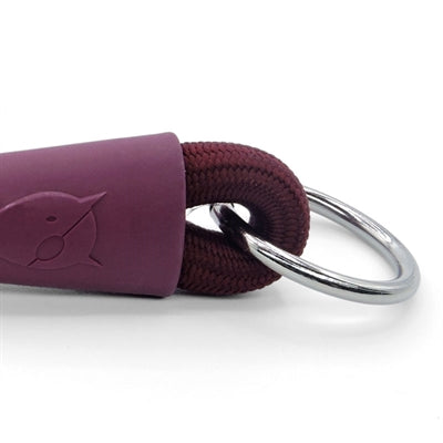 Afbeelding laden in galerijviewer, Morso half slip halsband hond soft rope gerecycled plum paars
