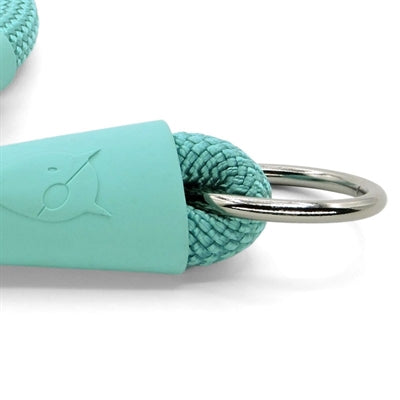Afbeelding laden in galerijviewer, Morso half slip halsband hond regular rope gerecycled aquamarine blauw
