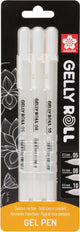 Sakura blisterkaart gelly roll 05, 08, 10 wit, 3 stuks