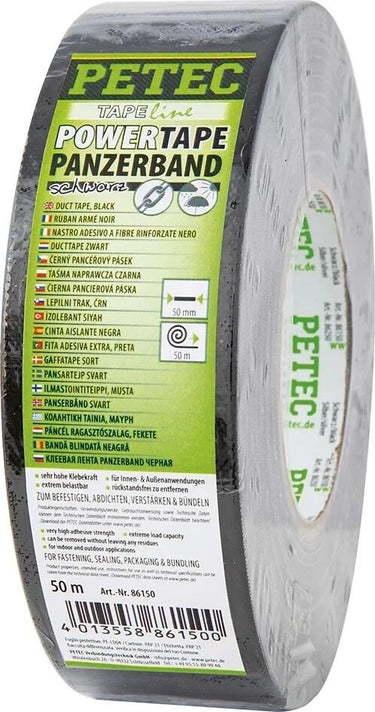 Petec textieltape power tape panzerband armor tape sw 50mm 50mtr.
