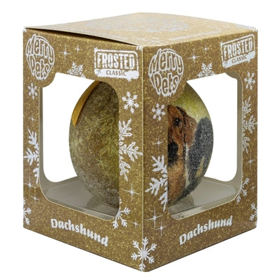 Afbeelding laden in galerijviewer, Plenty gifts Kerstbal frosted teckel goud

