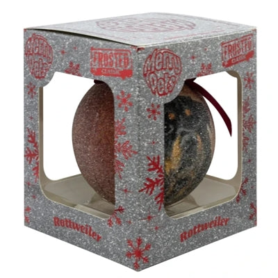 Afbeelding laden in galerijviewer, Plenty gifts Kerstbal frosted rottweiler rood
