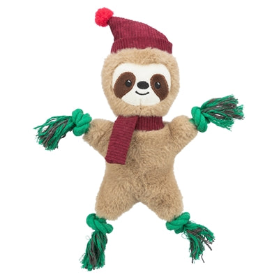 Afbeelding laden in galerijviewer, Trixie Xmas luiaard pluche flostouw
