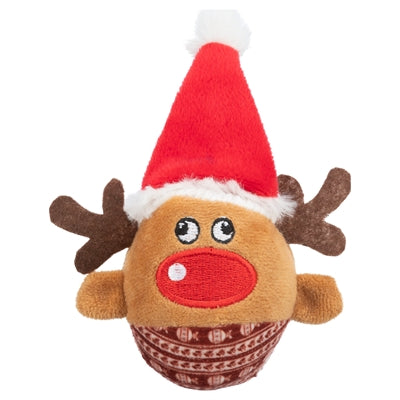 Afbeelding laden in galerijviewer, Trixie Xmas rendier ratel bal pluche
