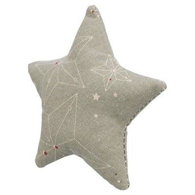 Afbeelding laden in galerijviewer, Trixie Xmas speelkussen ster met catnip katoen beige
