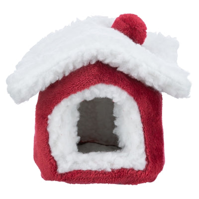 Afbeelding laden in galerijviewer, Trixie Xmas cuddly cave muis hamster rood wit
