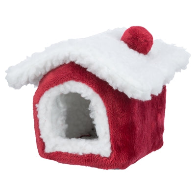 Afbeelding laden in galerijviewer, Trixie Xmas cuddly cave muis hamster rood wit
