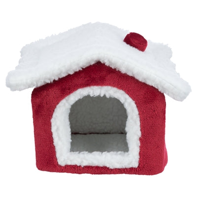 Afbeelding laden in galerijviewer, Trixie Xmas cuddly cave degoe rood wit
