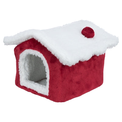 Afbeelding laden in galerijviewer, Trixie Xmas cuddly cave degoe rood wit
