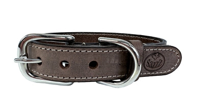 Afbeelding laden in galerijviewer, Sazzz Halsband hond nomad vintage leer bruin
