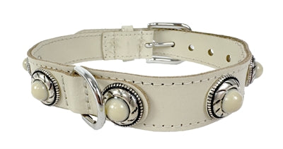 Afbeelding laden in galerijviewer, Sazzz Halsband hond adventure stone leer creme
