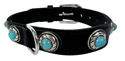 Afbeelding laden in galerijviewer, Sazzz Halsband hond adventure stone leer zwart
