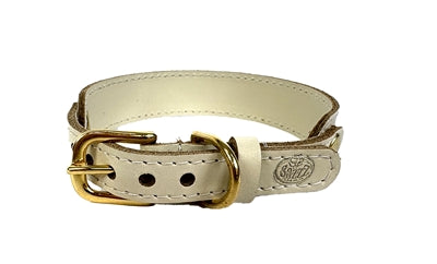 Afbeelding laden in galerijviewer, Sazzz Halsband hond sweetie leer creme
