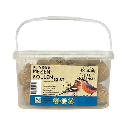 Afbeelding laden in galerijviewer, De Vries Mezenbollen zonder net met dispenser
