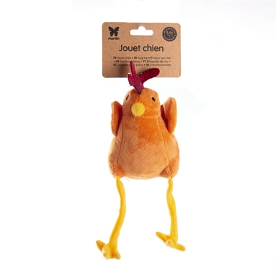 Afbeelding laden in galerijviewer, Martin Hondenspeelgoed haan pluche oranje gerecycled

