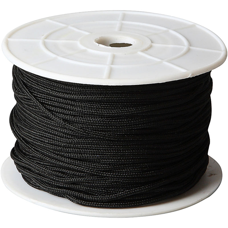 Afbeelding laden in galerijviewer, Https: www.cchobby.nl polyester-koord-dikte-1-8-mm-zwart-50-m-1-rol
