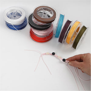 Creotime polyester koord, dikte 1 mm, 10x50 m, diverse kleuren