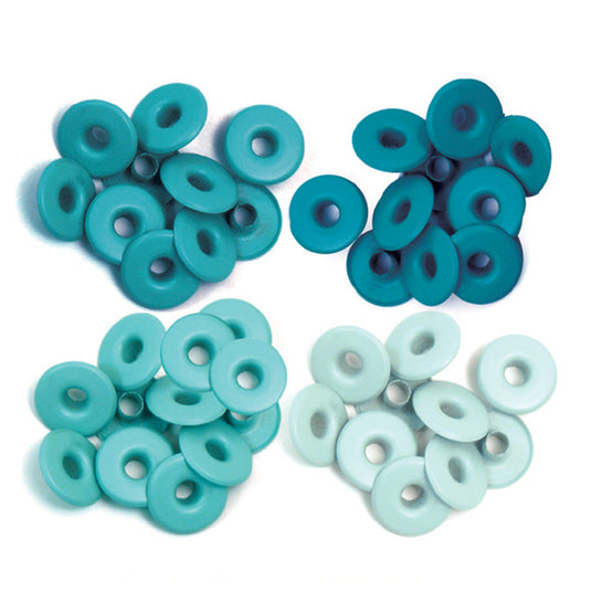 We r makers • wide eyelets 40pcs aqua