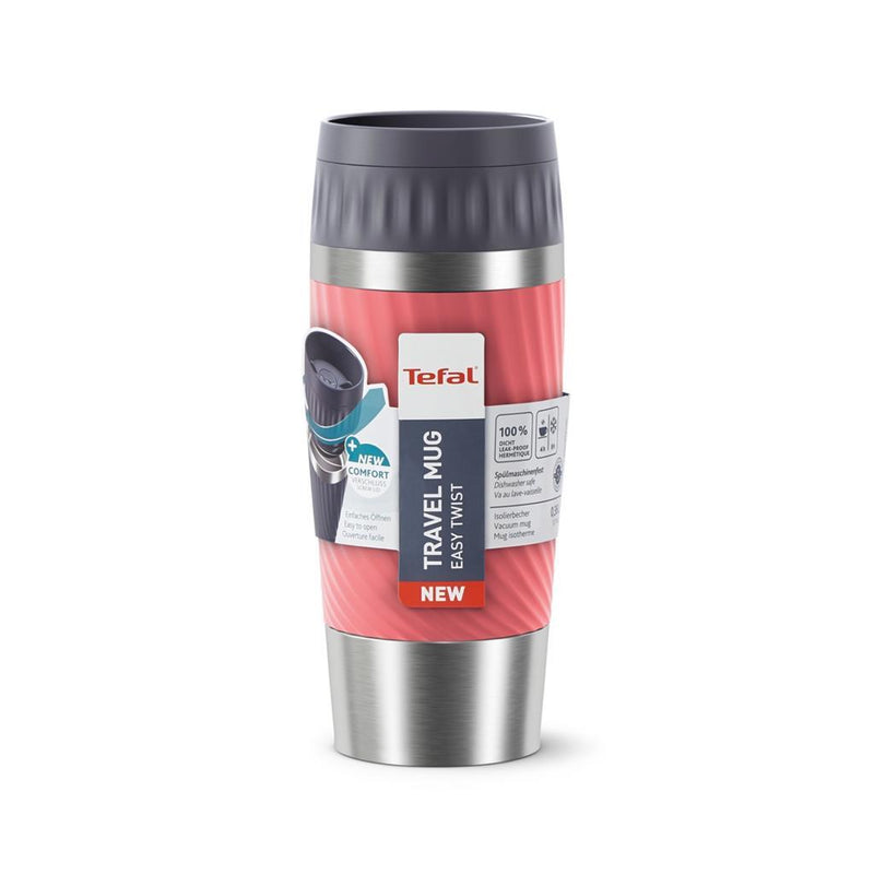 Afbeelding laden in galerijviewer, Tefal travel mug easytwist isoleerbeker 0.36l koraalrood
