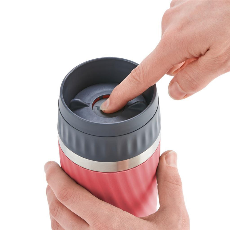 Afbeelding laden in galerijviewer, Tefal travel mug easytwist isoleerbeker 0.36l koraalrood
