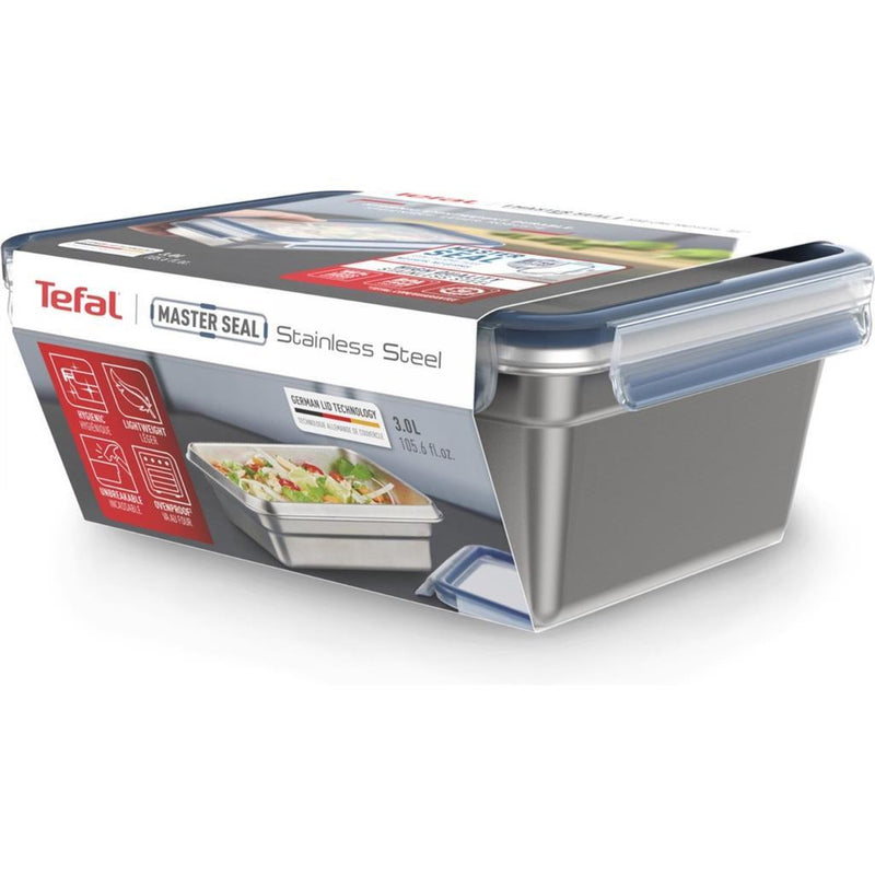 Afbeelding laden in galerijviewer, Tefal Tefal MasterSeal Vershoudbakje 3L RVS Blauw
