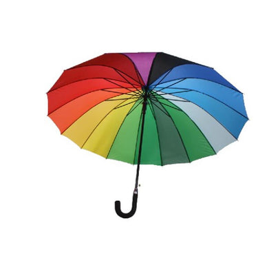 Gerkimex paraplu regenboog ã˜112cm met 16 baleinen en schuimrubber grip