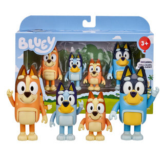 Moose toys bluey familie speelfiguren, 4st.