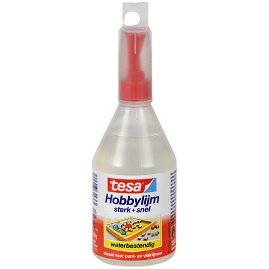 Tesa hobbylijm - 90 gram - hobby - knutselbenodigdheden - lijm - plakken lijmen - knutselen - alleslijm - knutsellijm voor kinderen
