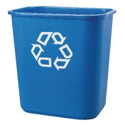Rubbermaid papierbak recycling medium 26l blauw