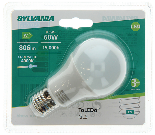 Sylvania 1045301 - toledo gls v3 850lm 840 e27 bl | 6 stuks