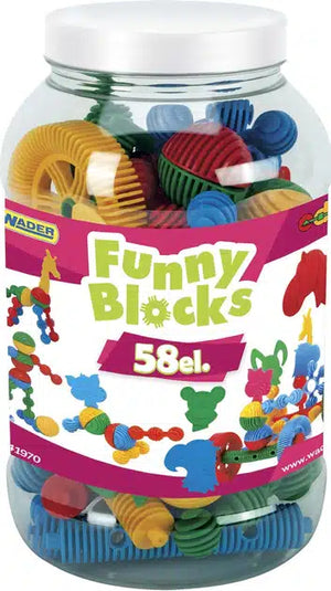 Wader funny blocks 58 delig bouwsysteem