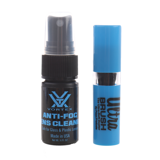 Vortex fog free lens cleaning field kit