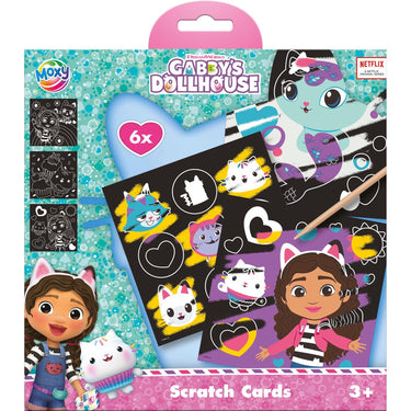 Moxy scratch kaarten gabby's poppenhuis set, 7dlg.